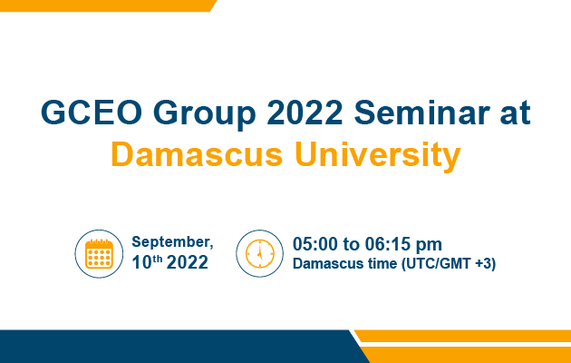 GCEO Group 2022 Seminar at Damascus University